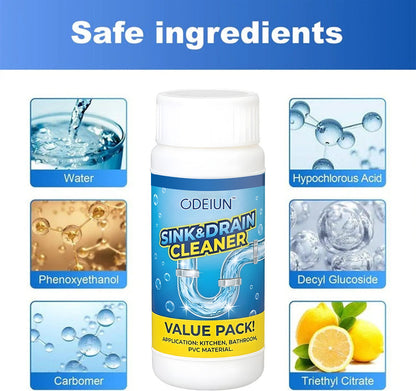 🚀ODEIUN™ Rapid Drain Opener: Pro-Strength & Pipe-Safe Clog Remover🚀