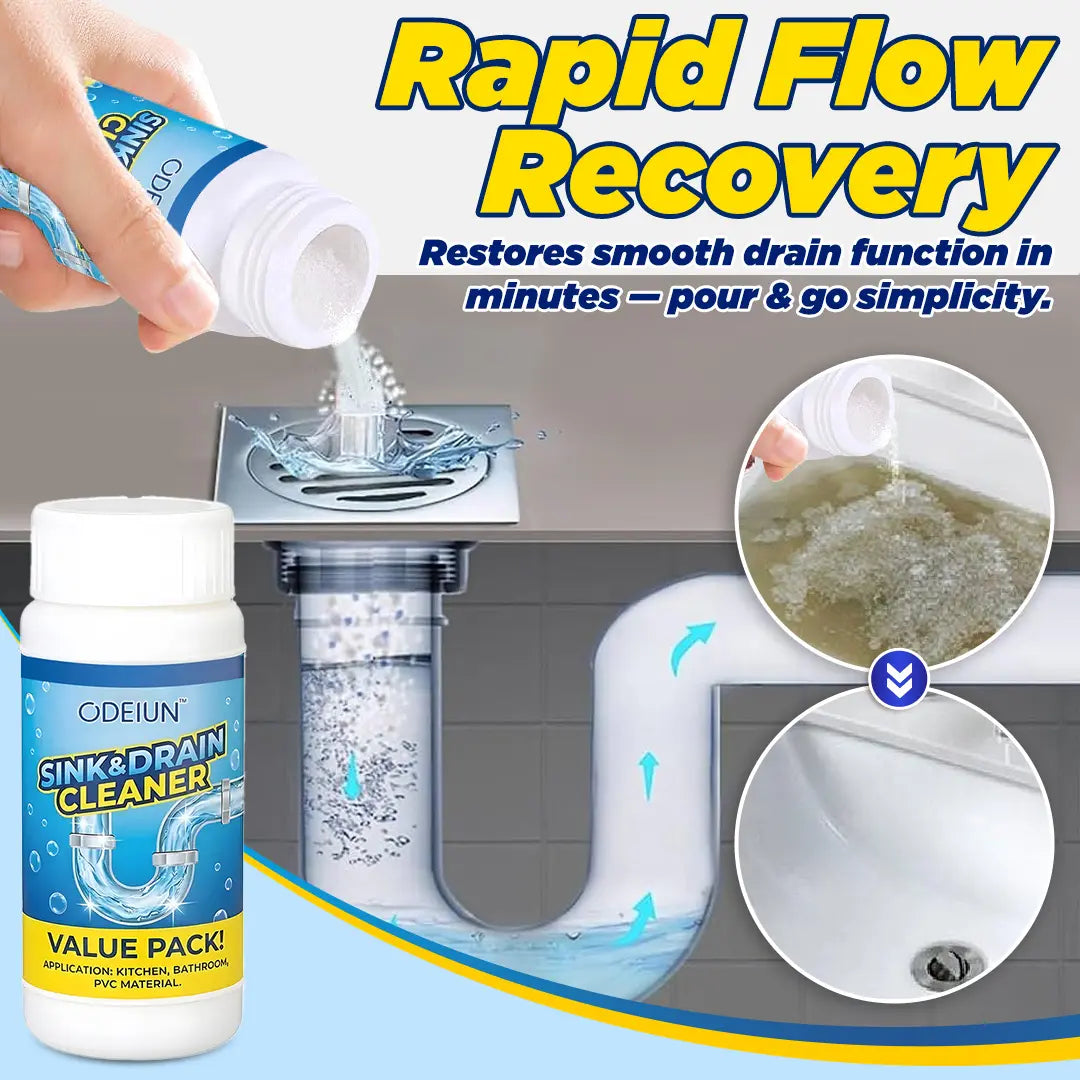 🚀ODEIUN™ Rapid Drain Opener: Pro-Strength & Pipe-Safe Clog Remover🚀