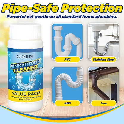 🚀ODEIUN™ Rapid Drain Opener: Pro-Strength & Pipe-Safe Clog Remover🚀