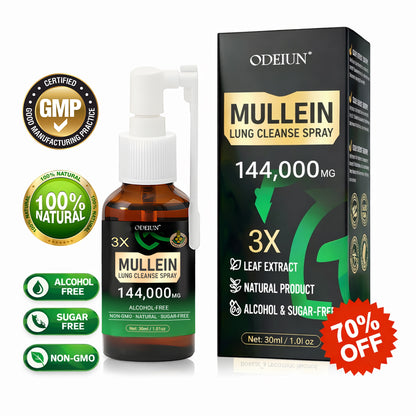 🌿 ODEIUN® 3X Concentrated Mullein Lung Cleanse Spray — Advanced Respiratory Detox & Clear Breathing